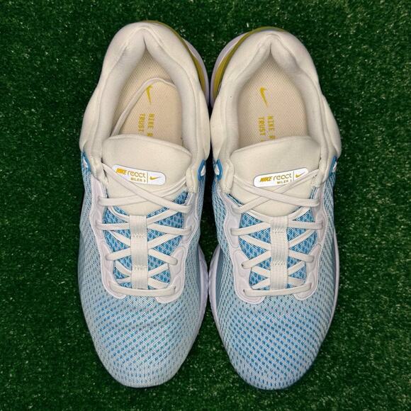 Nike React Miler 3 Men’s 8.5 Running Shoes White Black DD0490-100 Road Sneaker main image 2